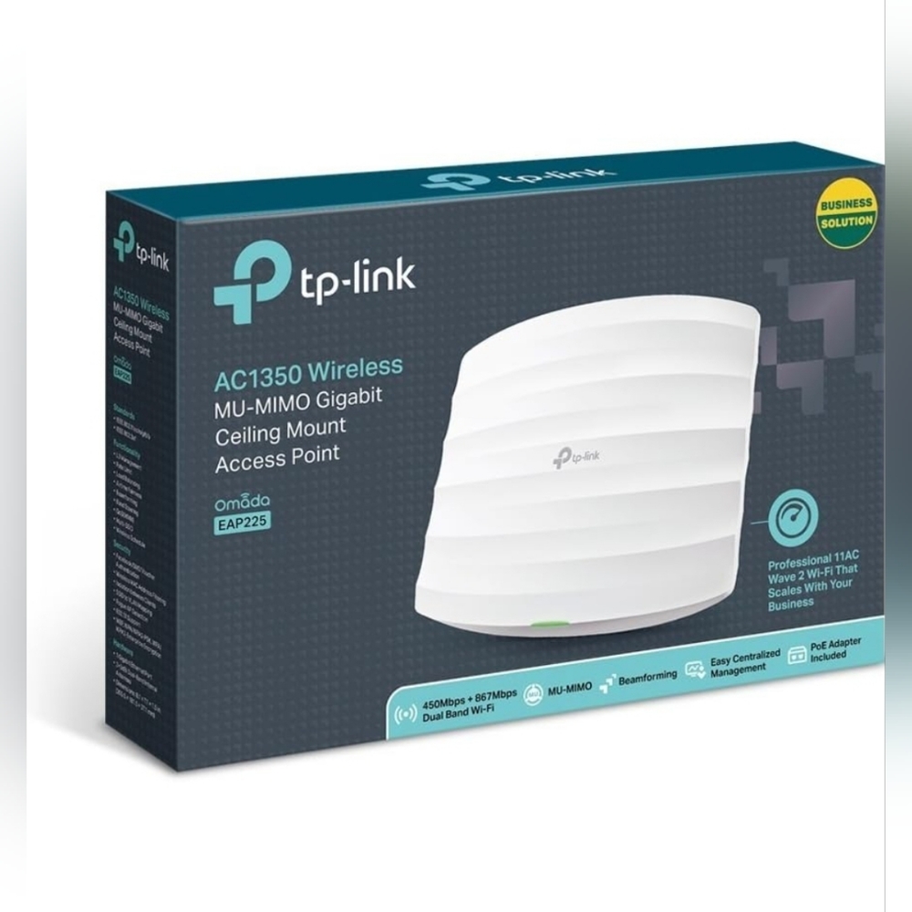 TP-Link Omada AC1350 Gigabit Ceiling Mount Wireless Access Point, MU-MIMO